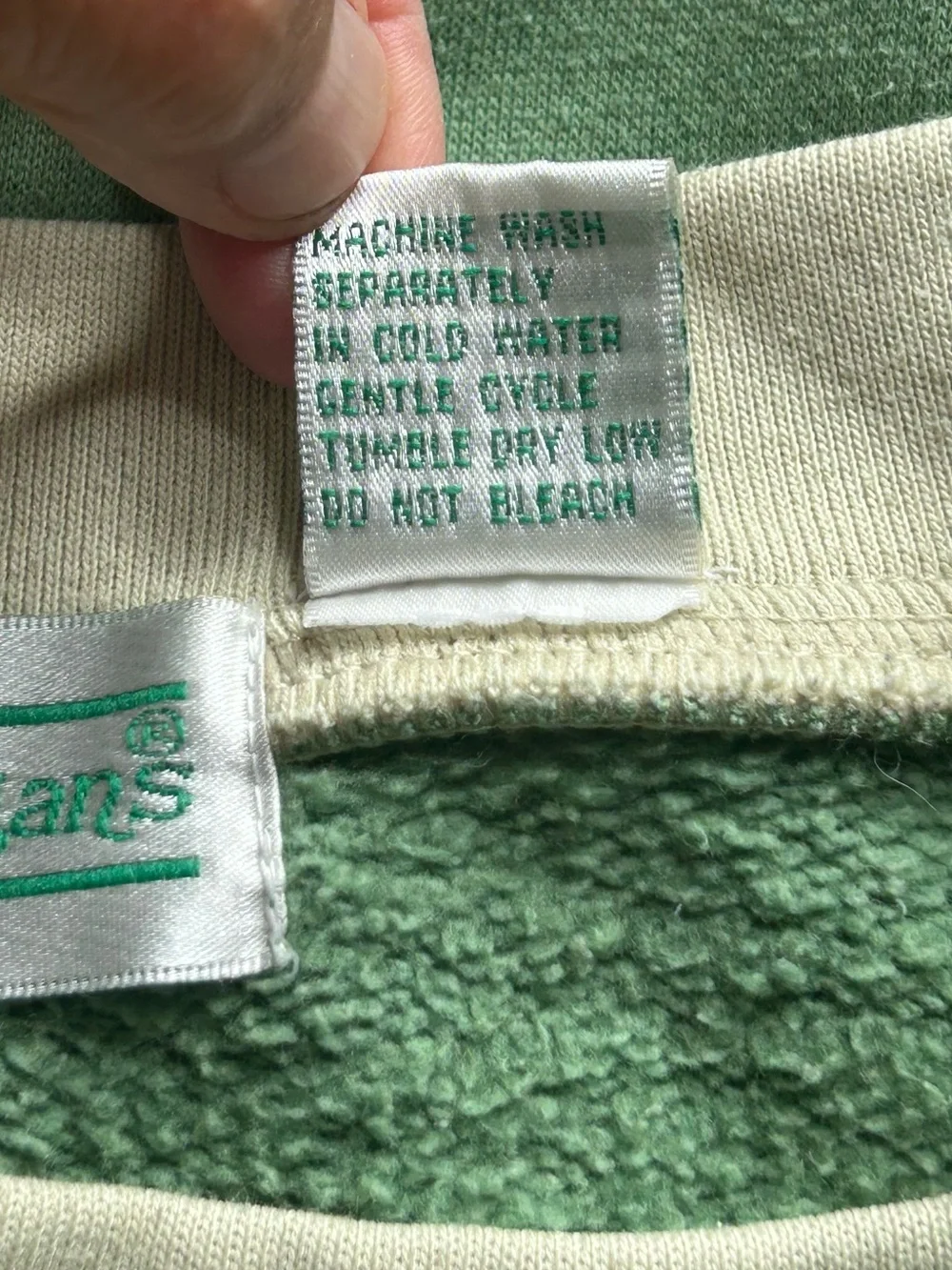 Shenanigans Vintage Green Crewneck Pumpkin Y2K Sweatshirt Grannycore Autumn Sz L